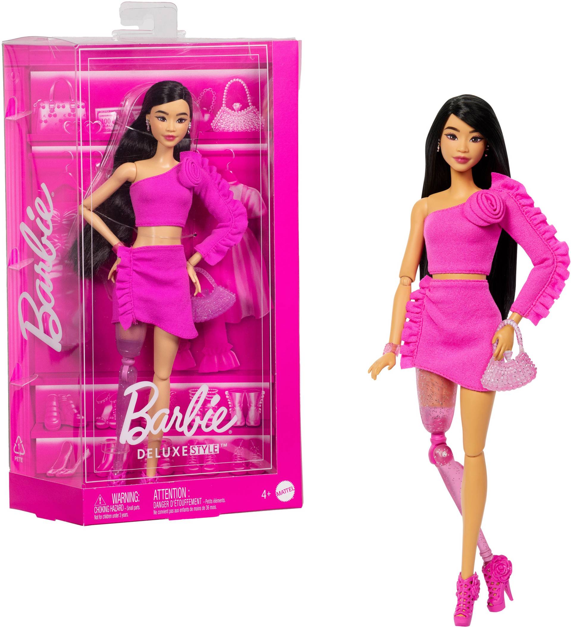 Barbie Deluxe Style Puppe Schwarzes Haar &  Beinprothese von Barbie