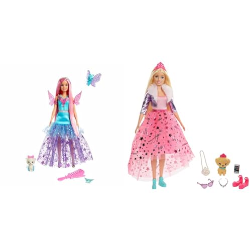 Barbie Ein Verborgener Zauber Puppe - Langhaarige Malibu Roberts Puppe & GML76 - Prinzessinnen-Abenteuer Puppe Mit Mode (ca. 30 cm) von Barbie