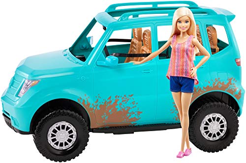 Barbie FGC99 Camping Fun Fahrzeug und Puppe, Spielzeug ab 3 Jahren von Barbie