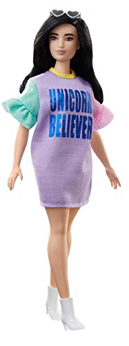 Barbie Fashionistas Puppe im pastellfarbenen Kleid mit Herzchenbrille von Barbie
