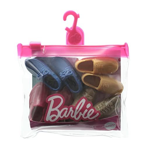 Barbie Fashion Pack – GXJ02 – 4 Paar Schuhe für Puppen Ken von Barbie