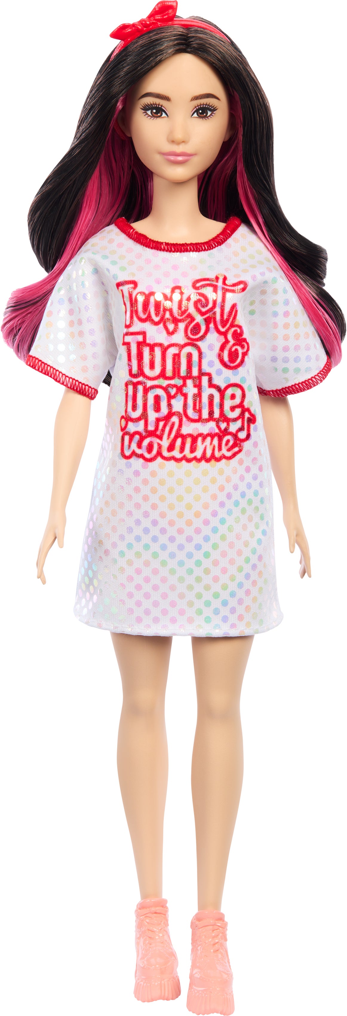 Barbie Fashionista Puppe mit schwarzem Haar &  Twist 'N Turn-Kleid von Barbie