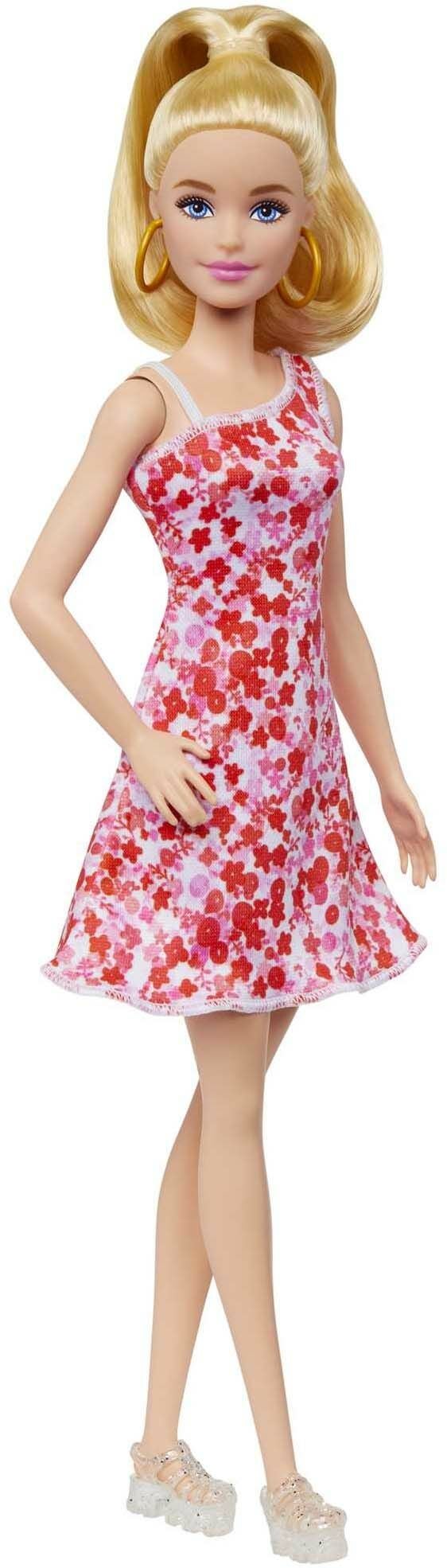 Barbie Fashionistas Puppe mit Blondem Pferdeschwanz &  Geblümtem Kleid von Barbie