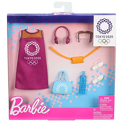 Barbie GJG33 - Fashion Modeset, Kleid und 6 Accessoires Puppen von Barbie