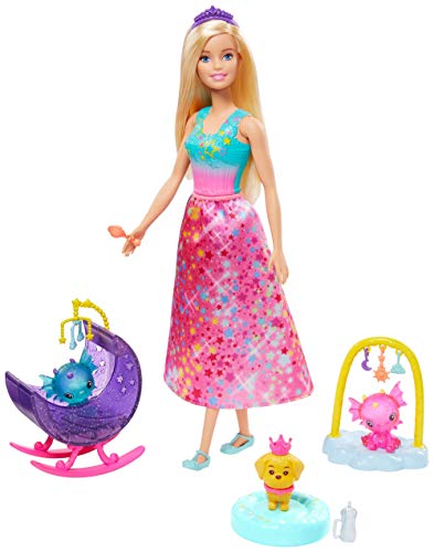 Barbie GJK51 - Dreamtopia Drachen KindergartenSpielset mit Prinzessin Puppe und Zubehör, Spielzeug ab 3 Jahren von Barbie