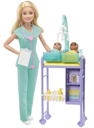 Mattel® Puppen Accessoires-Set Mattel GRG86 - Barbie - Schlafzimmer-Spielset,  Puppe mit Möbeln und Zubehör