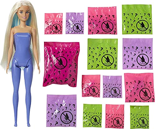 Barbie GXV94 - Color Reveal Fantasy Fashion Fee Puppe & Haustier, mit Aufkleber und 25 Überraschungen, Spielzeug für Kinder ab 3 Jahren von Barbie