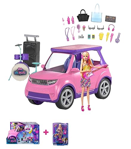 Barbie GYJ23 - Bühne frei für große Träume Malibu Puppe Big City, Big Dreams Transforming Vehicle Playset, GYJ25 von Barbie