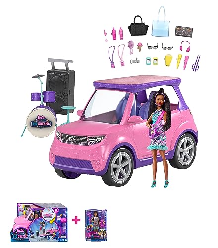 Barbie GYJ24 - Bühne frei für große Träume Brooklyn Puppe Big City, Big Dreams Transforming Vehicle Playset, GYJ25 von Barbie