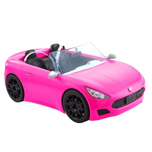 Barbie HBT92 - Cabrio-Fahrzeug, pink mit rollenden Rädern und realistischen Details, 2-Sitzer, Spielzeug Geschenk für Kinder ab 3 Jahren von Barbie