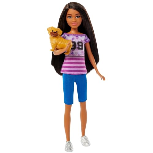 Barbie Ligaya-Puppe mit Hündchen, and Stacie to The Rescue“, Spielzeug zum Film, Puppe mit dunklem Haar, HRM06 von Barbie