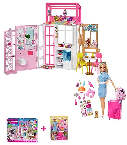 Barbie-Haus mit 4 Spielbereichen, HCD47 Puppe Dream House Adventures, FWV25 von Barbie