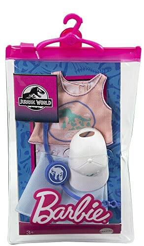 Barbie Fashion Pack Jurassic World – GRD46 – Bekleidungsset, Shorts, Top, Mütze, Armband von Barbie