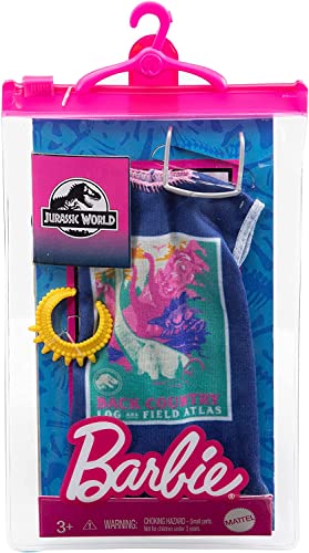 Barbie Jurassic World GRD47 Fashion Look Pack, Kleid mit Accessoires von Barbie