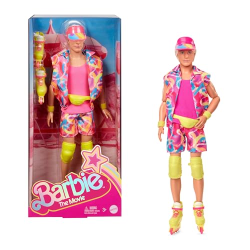 Barbie Ken-Sammelpuppe Spielfilm, mit Inlineskating-Outfit im Retro-Look und Inlineskates, JBJ51 von Barbie