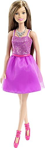 Barbie Mattel DGX81 - Fashionistas Puppe im violetten Glitzerkleid, Ankleidepuppen von Barbie