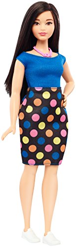 Barbie Mattel DVX73 - Fashionistas Puppe im Rock mit bunten Punkten von Barbie