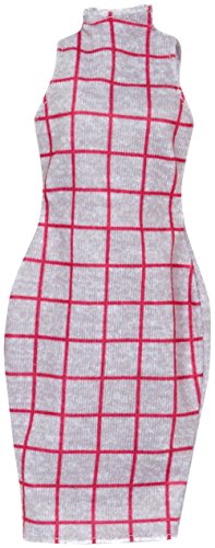 Barbie Mattel FCT18 Kleid grau mit Gittermuster, (Kleid, Mode, Fashion, Kleidung passend Barbie Mattel FCT18 Kleid grau mit Gittermuster, (Kleid, Mode, Fashion, Kleidung passend von Barbie