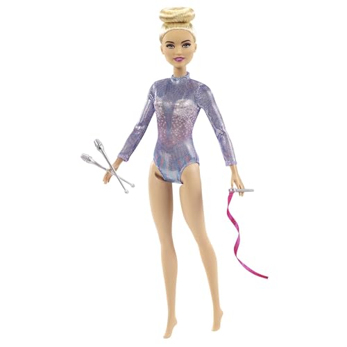 Barbie-Puppe, You Can Be Anything Barbie-Serie, Rhythmische Sportgymnastik Barbie mit blonden Haaren, Barbie-Zubehör, inkl. Barbie-Puppe, Geschenk für Kinder, Spielzeug ab 3 Jahre,GTN65 von Barbie