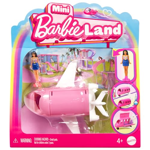 Barbie Mini BarbieLand Puppen- und Spielzeugfahrzeug-Sets, 1,5-Zoll-Puppe und ikonisches Spielzeugfahrzeug mit Farbwechsel-Überraschung, HYF40 von Barbie