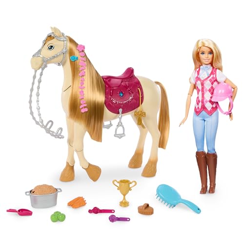 Barbie Bundle, Mysteries The Great Horse Chase Tanz- und Showpferd (HXJ42) + Barbie Mysteries The Great Horse Chase Doll (HXJ38), 2 Spielzeug für Kinder + 3 Jahre von Barbie