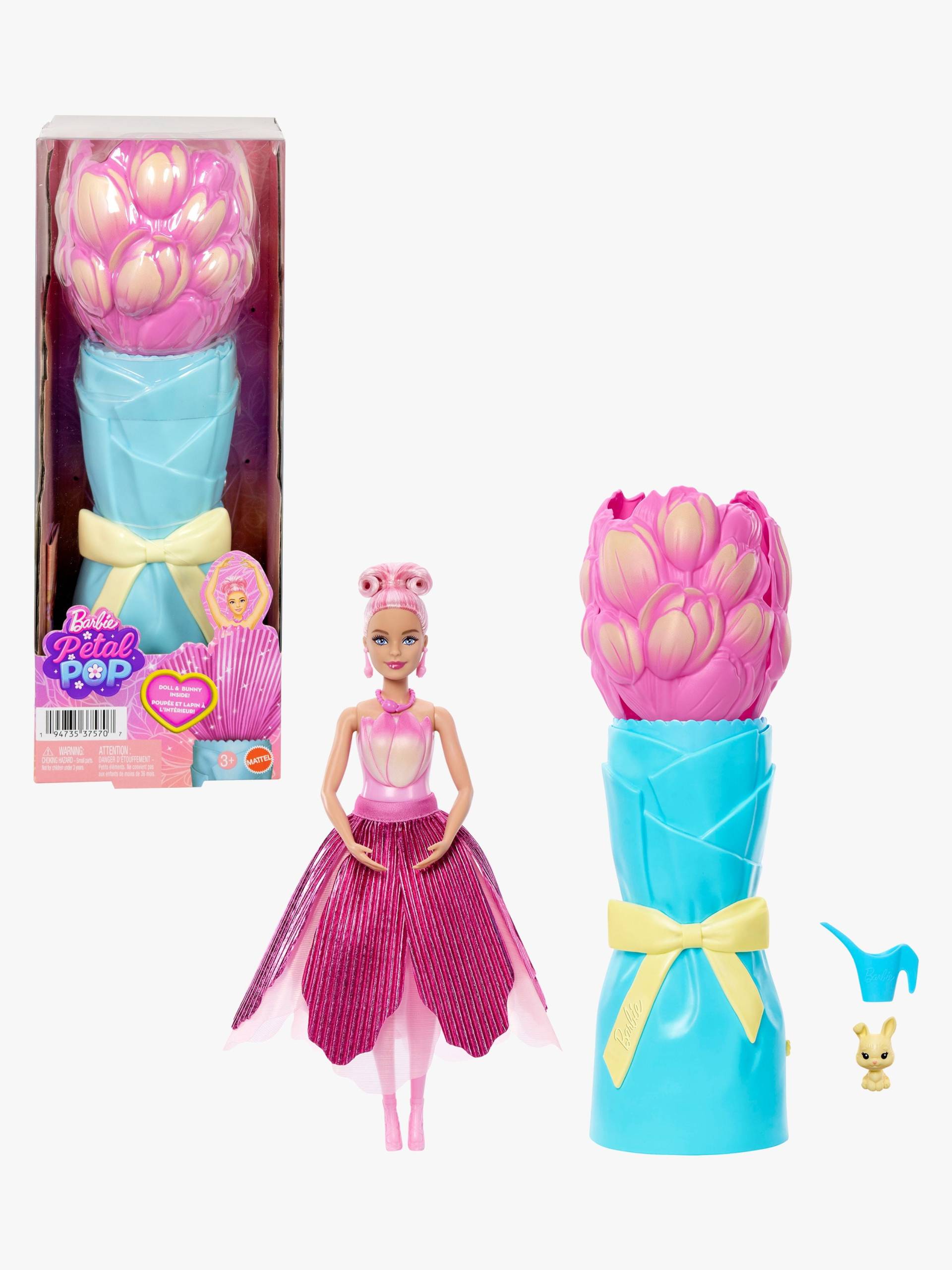 Barbie Petal Pop Flower Surprise Puppe Tulpe, Rosa Barbie Petal Pop Flower Surprise Puppe Tulpe, Rosa von Barbie