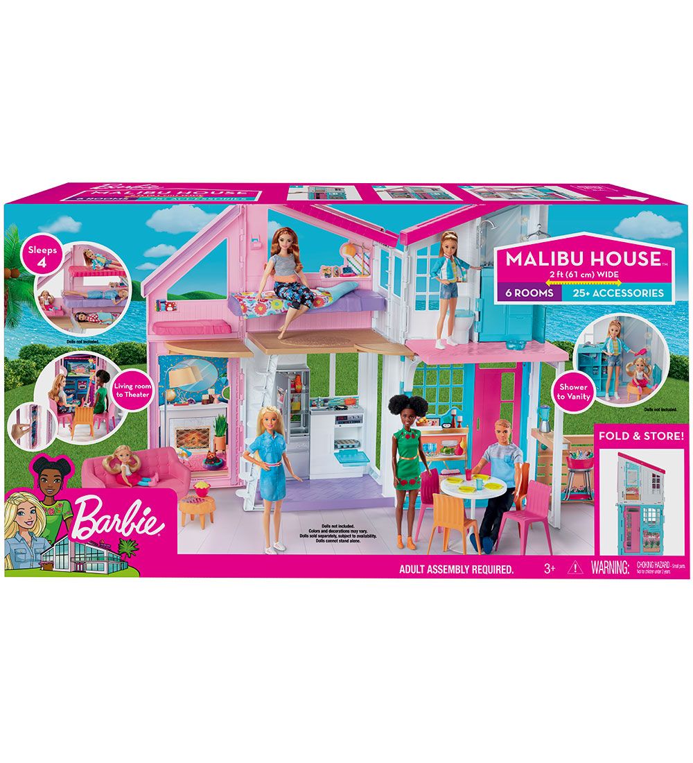 Barbie Puppenhaus - Malibu - B: 61 cm - Barbie - One Size - Puppenhauser Barbie Puppenhaus - Malibu - B: 61 cm - Barbie - One Size - Puppenhauser von Barbie