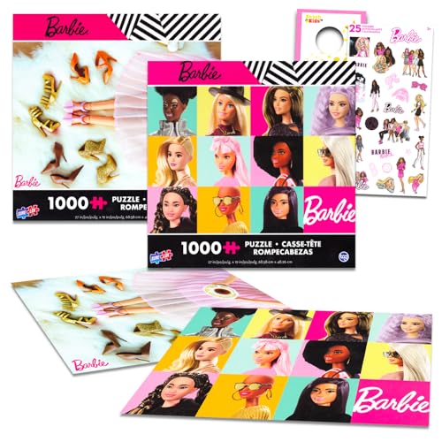 Barbie Puzzle-Aktivitätsset – 2-teiliges Bündel mit 1000 Teilen Barbie Puzzles plus Aufklebern, mehr | Barbie Puzzles für Erwachsene, Frauen von Barbie