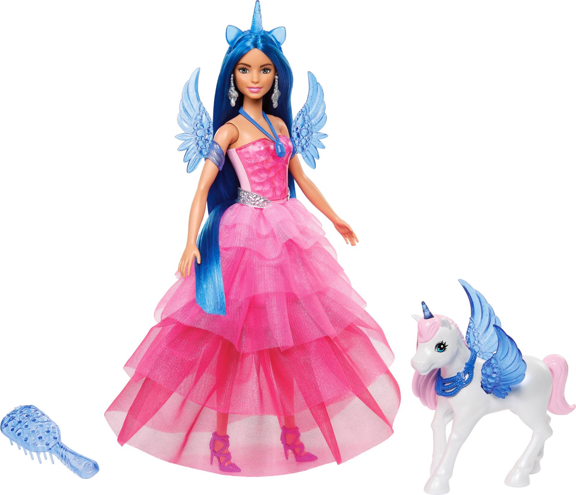 Barbie Sapphire Puppe mit blauem Haar &  Einhorn von Barbie