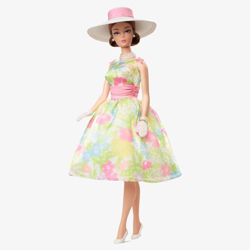 Barbie Signature 12 TAGE FRÜHLING Puppe mit braunen Haaren und 12 Tagen Überraschungen, limitierte Sammleredition HRM27 von Barbie