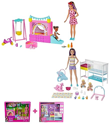 Barbie Skipper Babysitter Inc Bounce House, HHB67 Skipper Babysitter Inc, Nap 'N' Nurture Kinderzimmer, GFL38 von Barbie