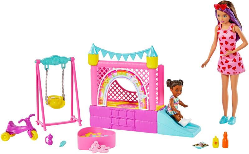 Barbie Spielset Babysitter Hüpfburg von Barbie