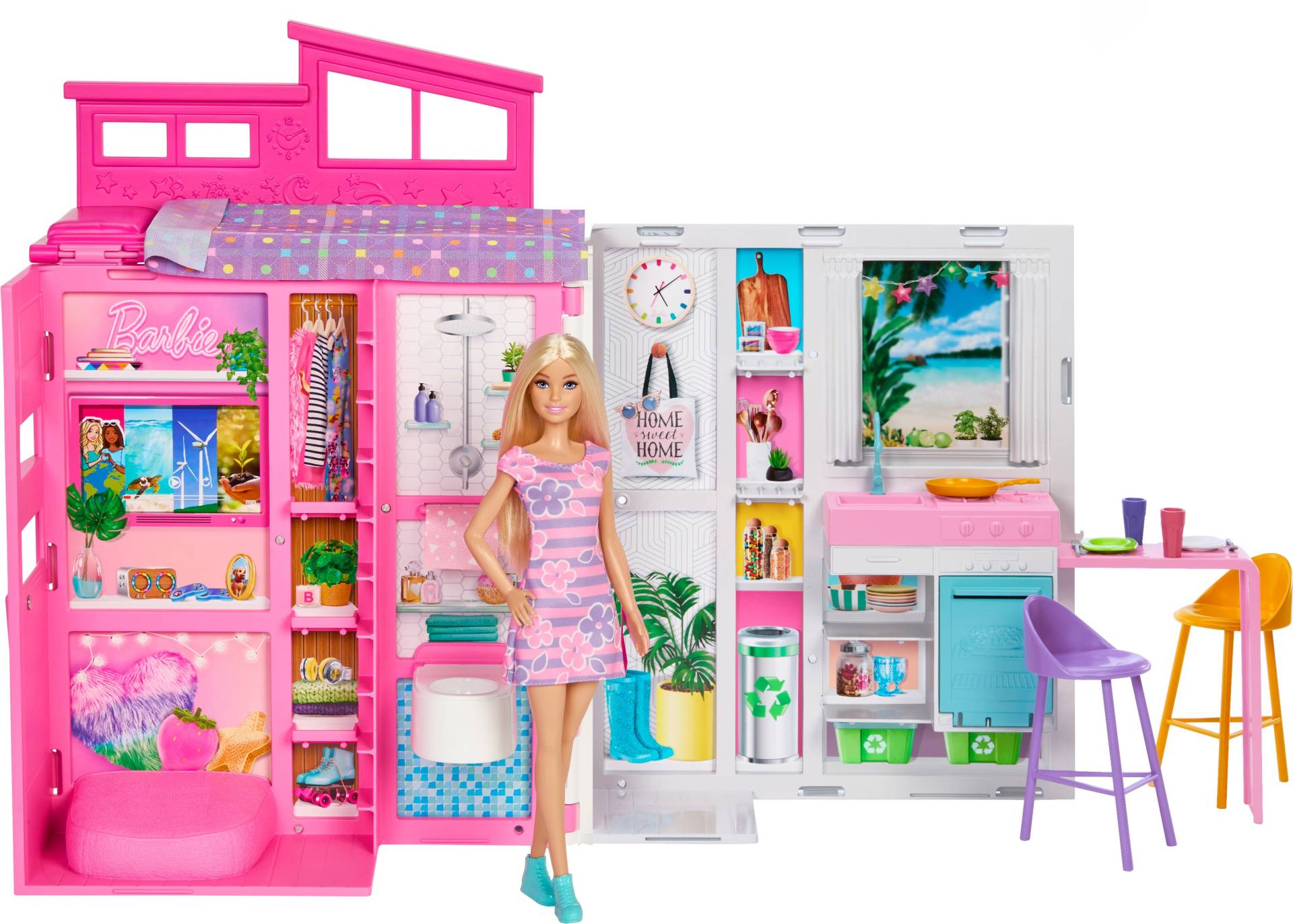 Barbie Spielset mit Puppe Getaway House von Barbie