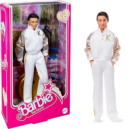 Barbie The Movie Signature Ken in White and Gold Trainingsanzug Exclusive Doll HPK04 Gold, weiß von Mattel