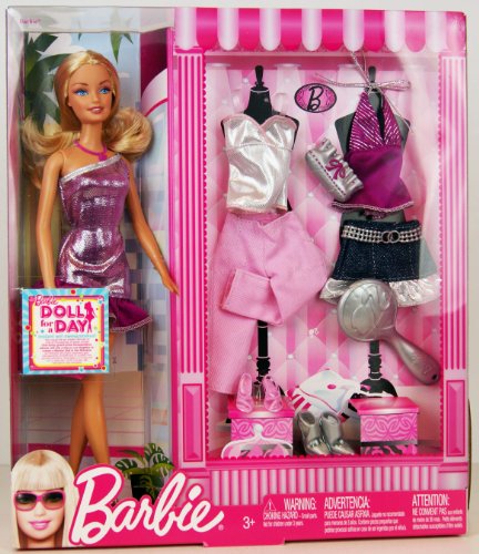 Barbie - Time for PINK - Barbie mit Fashion Gift Set - incl. 3 Outfits von Barbie