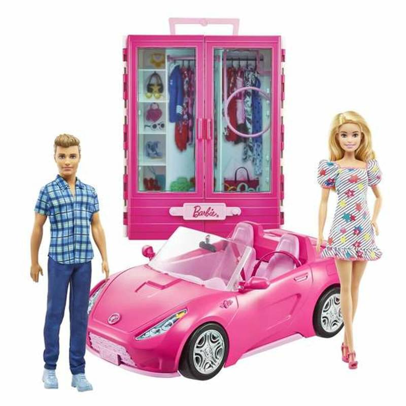 Dolls Set Barbie GVK05 Figures x 2 Car Cupboard von Barbie