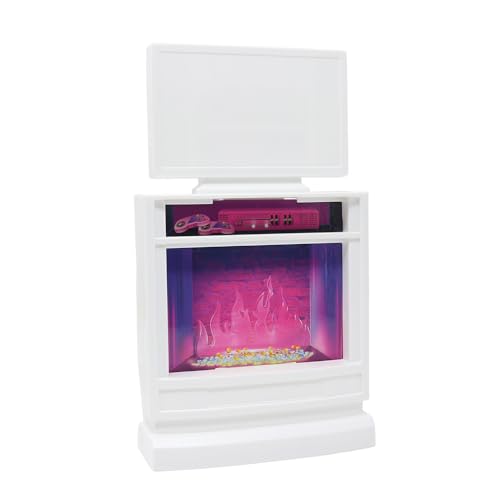 Ersatzteil für Barbie Puppen Dreamhouse Puppenhaus Spielset HMX10 - Ersatz Weiß Reversible Kamin - TV - Gaming Ständer und Buffet - Stereo Entertainment Ständer von Barbie