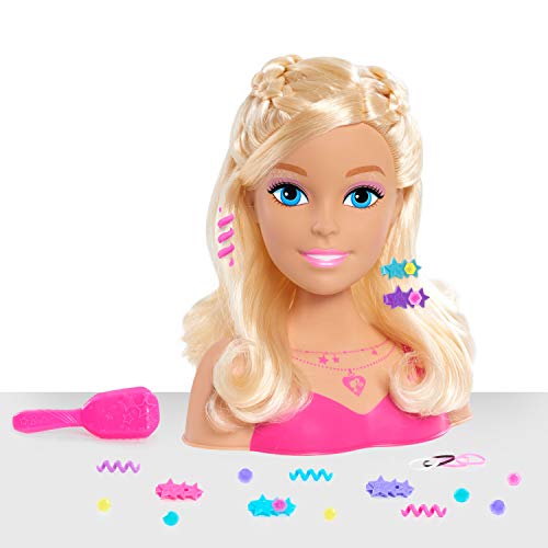 Just Play Barbie Blondes Haar Frisierkopf 20cm mit 20 Zubehörteilen für Styling-Spaß, ab 3 Jahren Just Play Barbie Blondes Haar Frisierkopf 20cm mit 20 Zubehörteilen für Styling-Spaß, ab 3 Jahren von Just Play