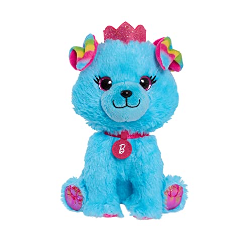 Just Play Barbie Plüsch Princess Puppy 18cm, aus super weichem und kuscheligem Stoff, mit schönen Glitzeraugen, Regenbogen Pelz Details auf den Ohren und einem funkelnden rosa Tiara, ab 3 Jahren Just Play Barbie Plüsch Princess Puppy 18cm, aus super weichem und kuscheligem Stoff, mit schönen Glitzeraugen, Regenbogen Pelz Details auf den Ohren und einem funkelnden rosa Tiara, ab 3 Jahren von Just Play
