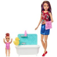 MATTEL FXH05 Barbie "Skipper Babysitters Inc." Puppen und Bad Spielset von Barbie