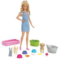 MATTEL FXH11 Barbie Badespaß Tiere & Puppe (blond) von Barbie