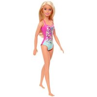 MATTEL GHW37 Barbie Beach Puppe mit Badeanzug im Blumenmuster von Barbie