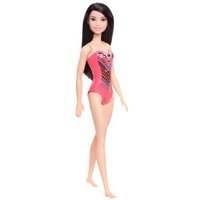 MATTEL GHW38 Barbie Beach Puppe mit Badeanzug im Aztekenmuster von Barbie