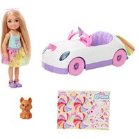 MATTEL GXT41 Barbie Chelsea Regenbogen-Einhorn Auto und Zubehör von Barbie