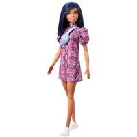 MATTEL GXY99 Barbie Fashionistas Puppe im Schlangenmuster Kleid, Anziehpuppe, Modepuppe von Barbie