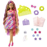 MATTEL HCM89 Barbie Totally Hair Puppe (blond/pinke Haare) inkl. Styling-Zubehör von Barbie