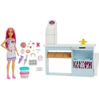 MATTEL HGB73 Barbie Bäckerei mit Puppe (pinke Haare) von Barbie