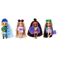 MATTEL HGP62 Barbie Extra Minis-Puppen Sortiment (ca. 14 cm) mit Moden, Accessoires und Puppenständer - sortiert von Barbie