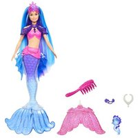 MATTEL HHG52 Barbie "Meerjungfrauen Power" Malibu Puppe (blaue Haare) mit Zubehör von Barbie