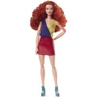 MATTEL HJW80 Barbie Signature Barbie Looks Puppe im Colorblock-Outfit mit Minirock von Barbie